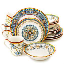 Euro Ceramica Duomo Collection Italian-Inspired 16 Piece Cer