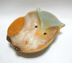 Owl Ceramic Serving Bowl Fall Autumn Dish Dinnerware Decor B
